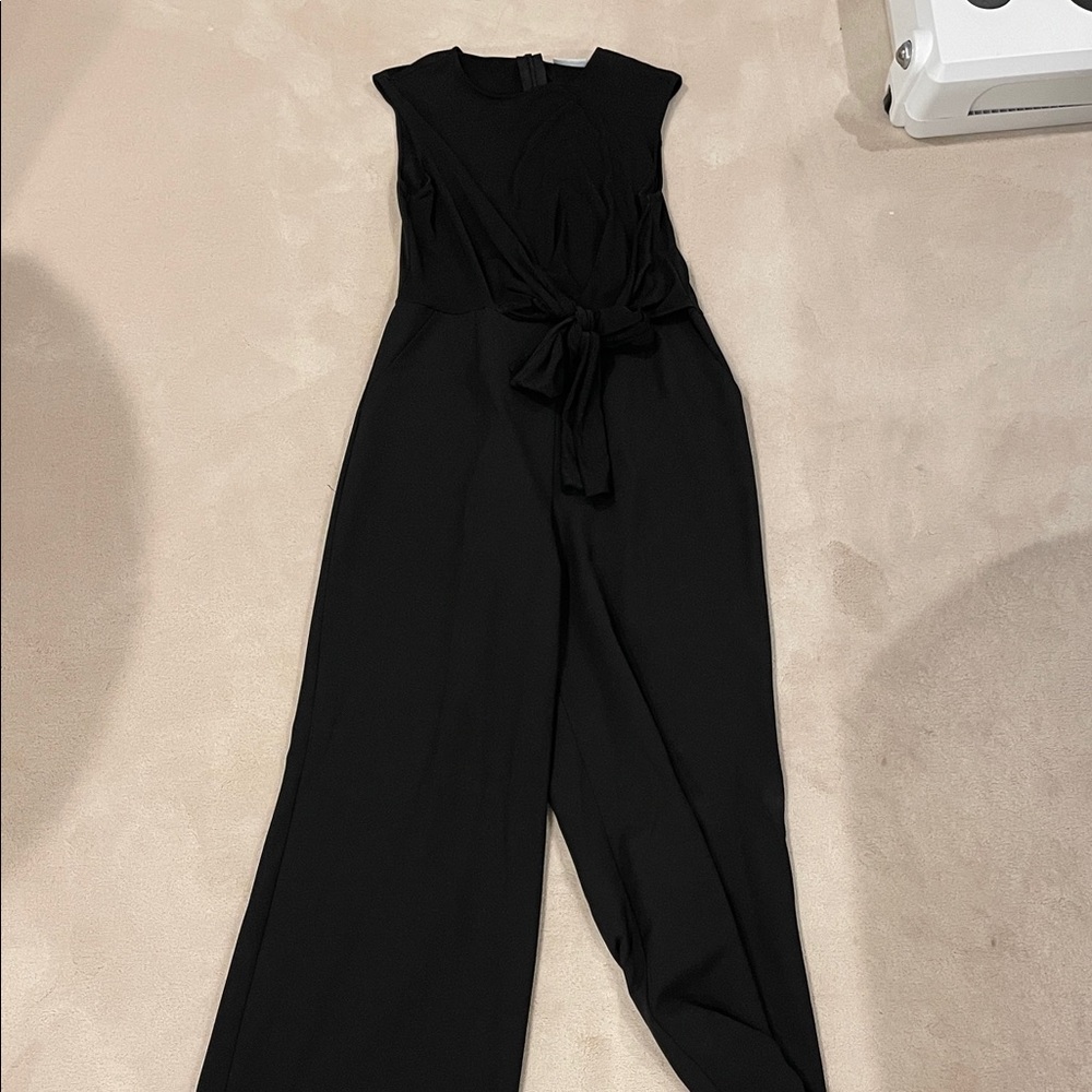 New York & Company Black Sleeveless Jumpsuit